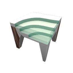TS4 Glass accent table - white