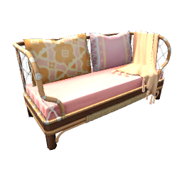 TS4 Wicker sofa - pink