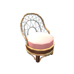 TS4 Wicker armchair - pink