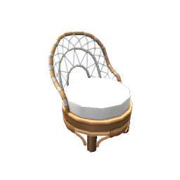 TS4 Wicker armchair - white