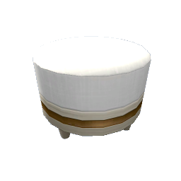 TS4 Round ottoman - white