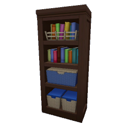 TS4 Narrow bookcase - dark wood