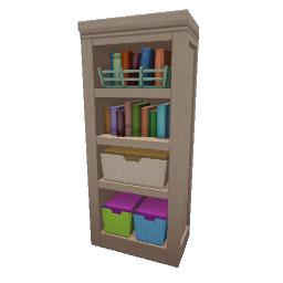 TS4 Narrow bookcase - light wood