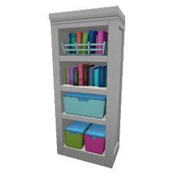 TS4 Narrow bookcase - white