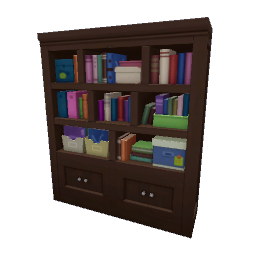 TS4 Wide bookcase - dark wood