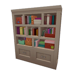 TS4 Wide bookcase - light wood