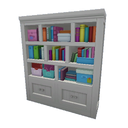TS4 Wide bookcase - white