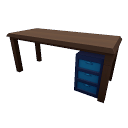 TS4 Kids desk - dark wood