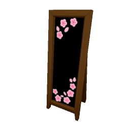 TS4 Standing mirror with stickers