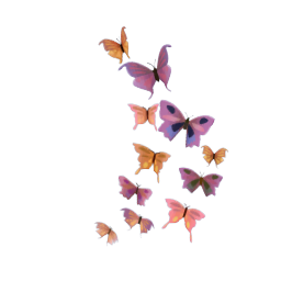 TS4 Butterfly wall decoration - purple and yellow