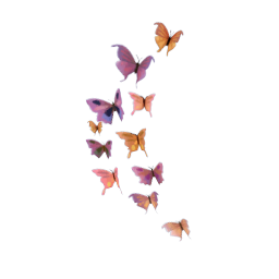 TS4 Butterfly wall decor - purple and yellow