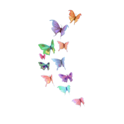 TS4 Butterfly wall decor - pastel