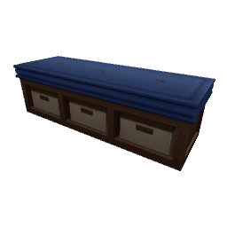 TS4 Ottoman with storage - dark wood