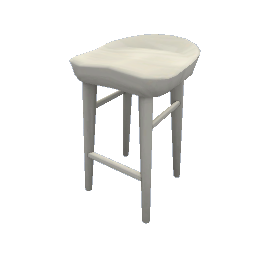 TS4 Bar chair - white wood