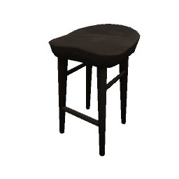 TS4 Bar chair - black wood