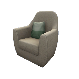 TS4 Soft armchair - light brown