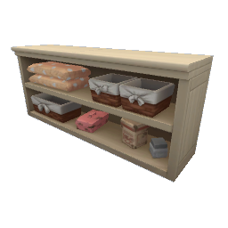 TS4 Console table with clutter - light wood