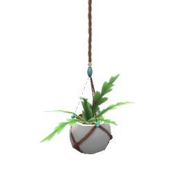 TS4 Hanging plant - white pot