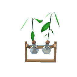 TS4 Plants in flasks - light wood