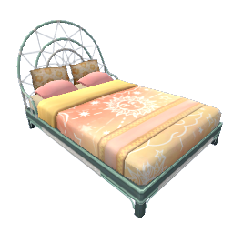 TS4 Wicker double bed - orange