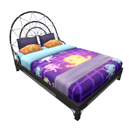 TS4 Wicker double bed - purple