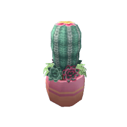 TS4 Knitted cactus - pastel