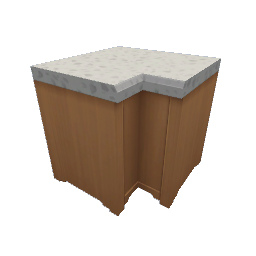 TS4 Kitchen set corner counter - light wood