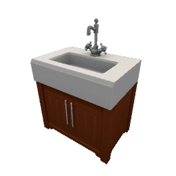 TS4 Kitchen set sink - medium wood