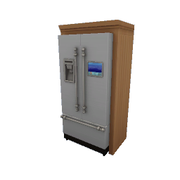 TS4 Kitchen set fridge - light wood