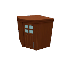 TS4 Kitchen set corner cabinet - medium wood