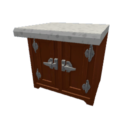 TS4 Kitchen set island counter - medium wood