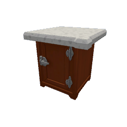 TS4 Kitchen set  right corner island counter - medium wood