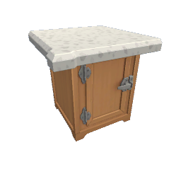 TS4 Kitchen set left end island counter - light wood