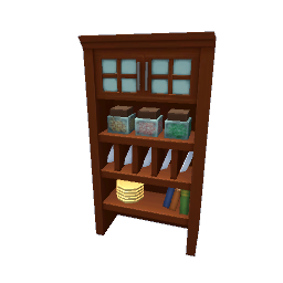 TS4 Kitchen set tall cabinet - medium wood
