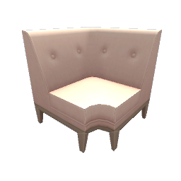 TS4 Sectional couch, corner - light pink