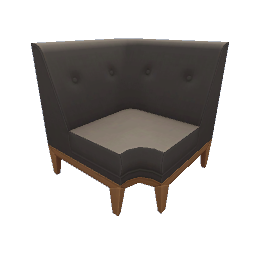 TS4 Sectional couch, corner - black