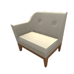 TS4 Sectional couch, left - natural white