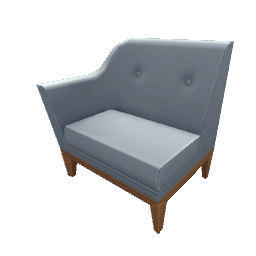 TS4 Sectional couch, left - light blue