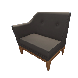 TS4 Sectional couch, left - black