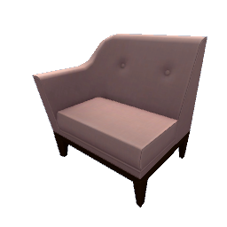 TS4 Sectional couch, left - pink
