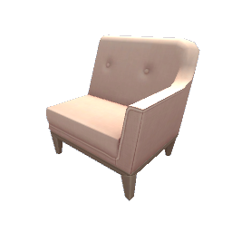 TS4 Sectional couch, right - light pink