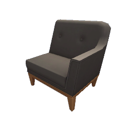 TS4 Sectional couch, right - black