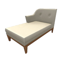 TS4 Sectional couch, long, left - natural white