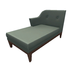 TS4 Sectional couch, long, left - green