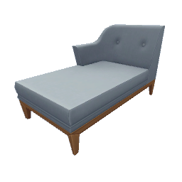 TS4 Sectional couch, long, left - light blue