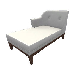 TS4 Sectional couch, long, left - white