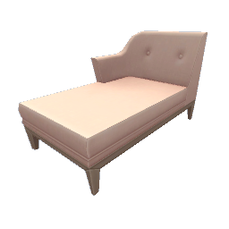 TS4 Sectional couch, long, left - light pink