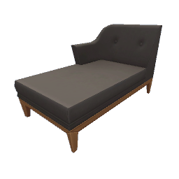 TS4 Sectional couch, long, left - black