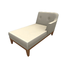 TS4 Sectional couch, long, right - natural white
