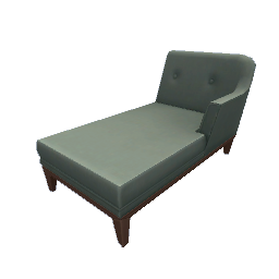 TS4 Sectional couch, long, right - green